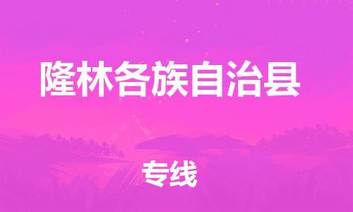 廣州到隆林縣物流公司|廣州至隆林縣貨運(yùn)專線