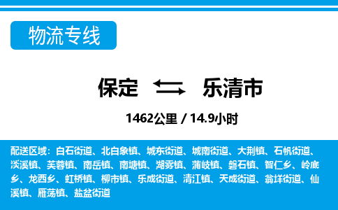 保定至樂(lè)清市貨運(yùn)專線：貨運(yùn)公司多長(zhǎng)時(shí)間「幾天達(dá)到」